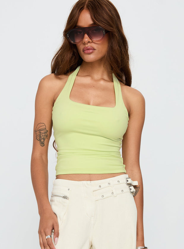 Assumptions Halter Top Sage