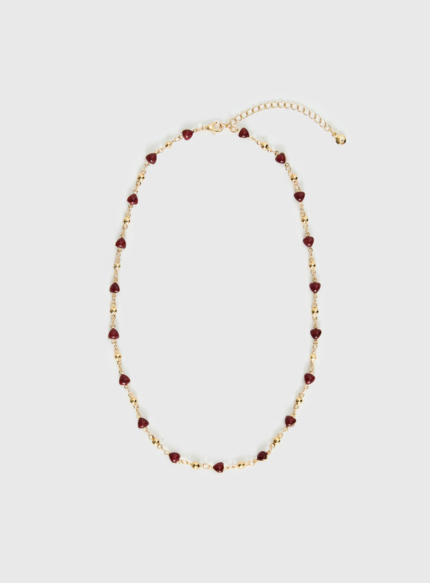 Daqiuri Necklace Gold / Red