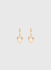 Live In Reality Heart Earrings Gold
