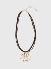 Sylvee Pendant Necklace Brown / Gold