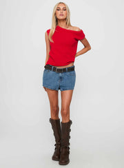 Ashfield Off Shoulder Top Red