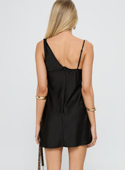 Xandra Cowl Neck Mini Dress Black