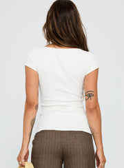 Baseline Scoop Tee White