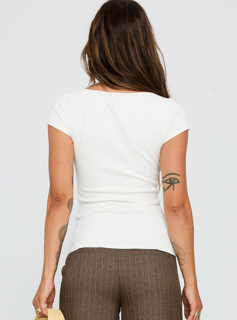 Baseline Scoop Tee White