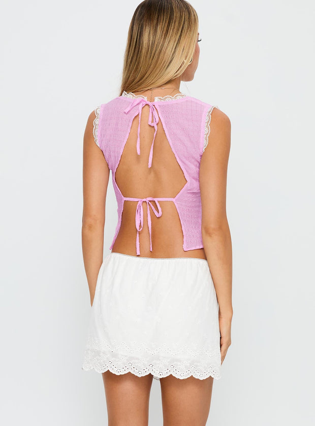 Wish Upon Broderie Mini Skirt White