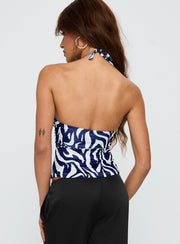 Averee Halter Top Zebra