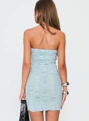 Aquiella Strapless Mini Dress Blue
