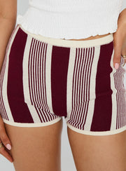 Annisten Knit Shorts Red / Cream Stripe