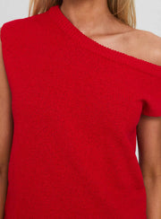 Ashfield Off Shoulder Top Red