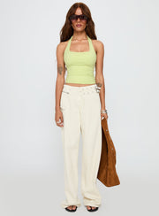 Assumptions Halter Top Sage