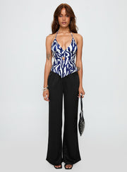 Averee Halter Top Zebra