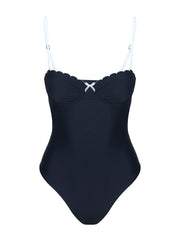 Claryssa Scallop One Piece Black
