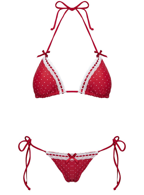 Crispy Bikini Bottoms Red Polka
