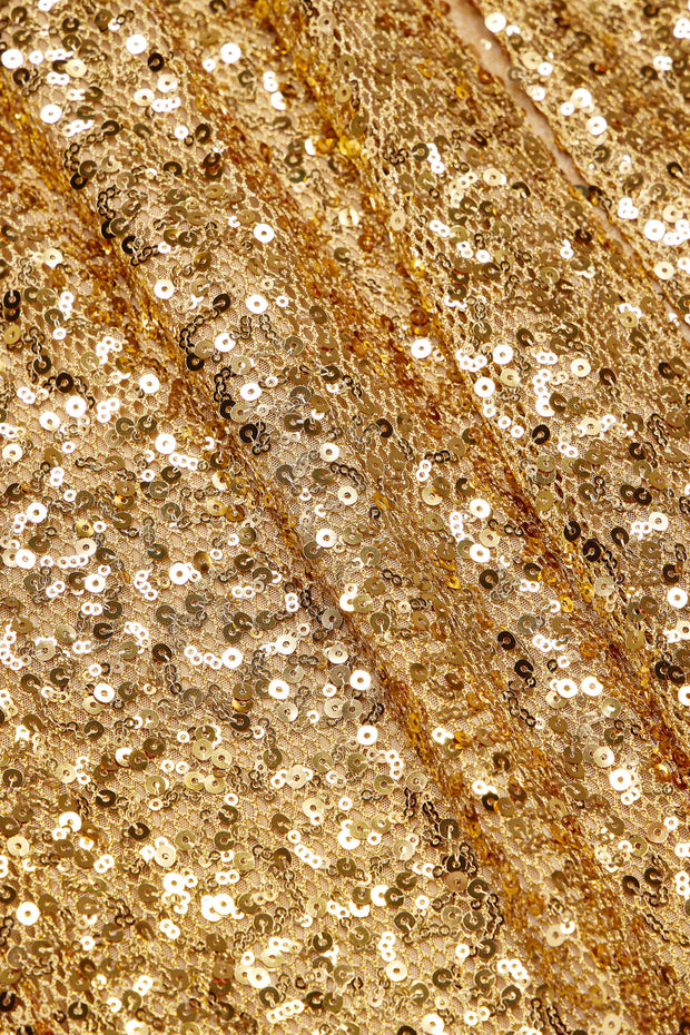Embellished Hardware-Detail Strappy Maxi Skirt in Gold