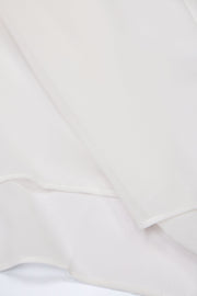 Cowl-Neck Backless Mini Dress in White